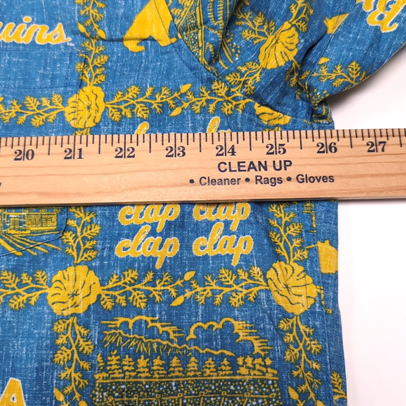 Reyn Spooner University UCLA Bruins Hawaiian Shirt Mens XL Blue Gold NEW NWT - Picture 12 of 15